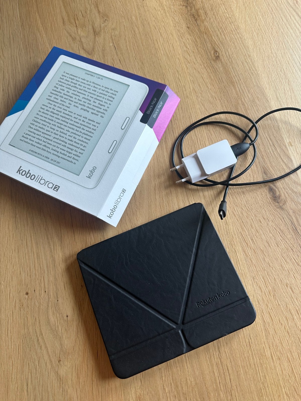 KOBO LIBRA 2 ** E-READER ** MET HOES EN 200 BOEKEN!, Ophalen of Verzenden, Zo goed als nieuw