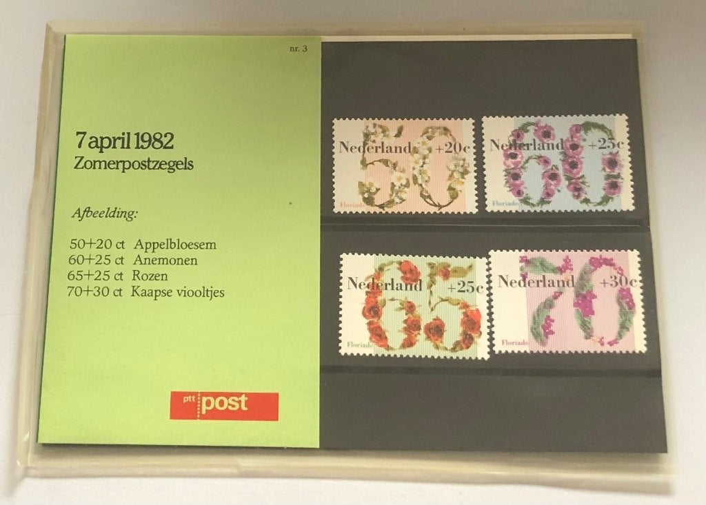 Mapje zomerpostzegels uit 1982 (thema Floriade 82), Ophalen, Na 1940, Postfris