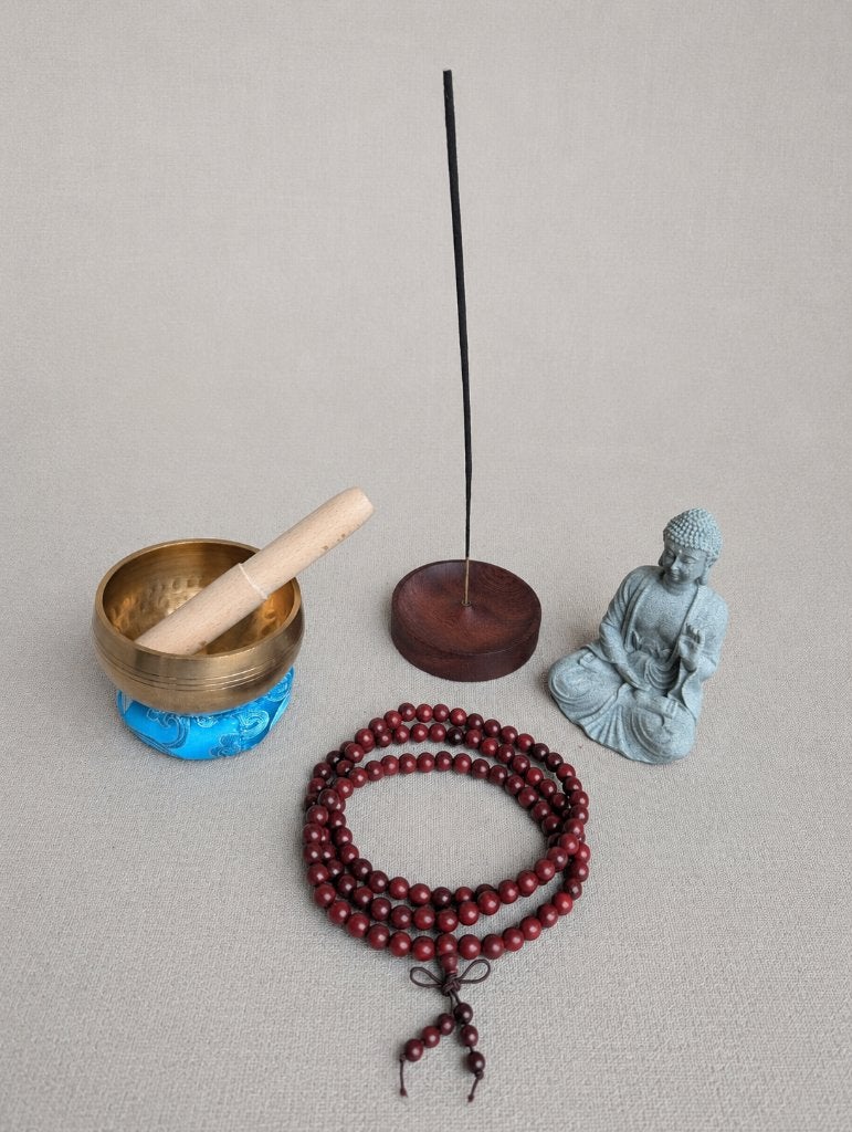 Complete Meditatie Set: Klankschaal, Boeddha, Wierook & Mala, Verzenden, Nieuw, Overige typen