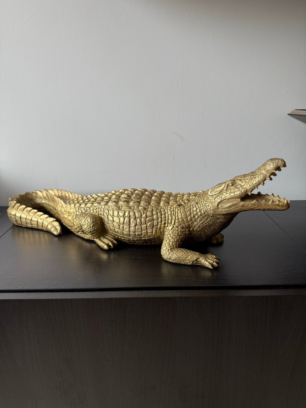 Richmond interiors Gouden Krokodil, Ophalen, Kunststof, Zo goed als nieuw, Goud