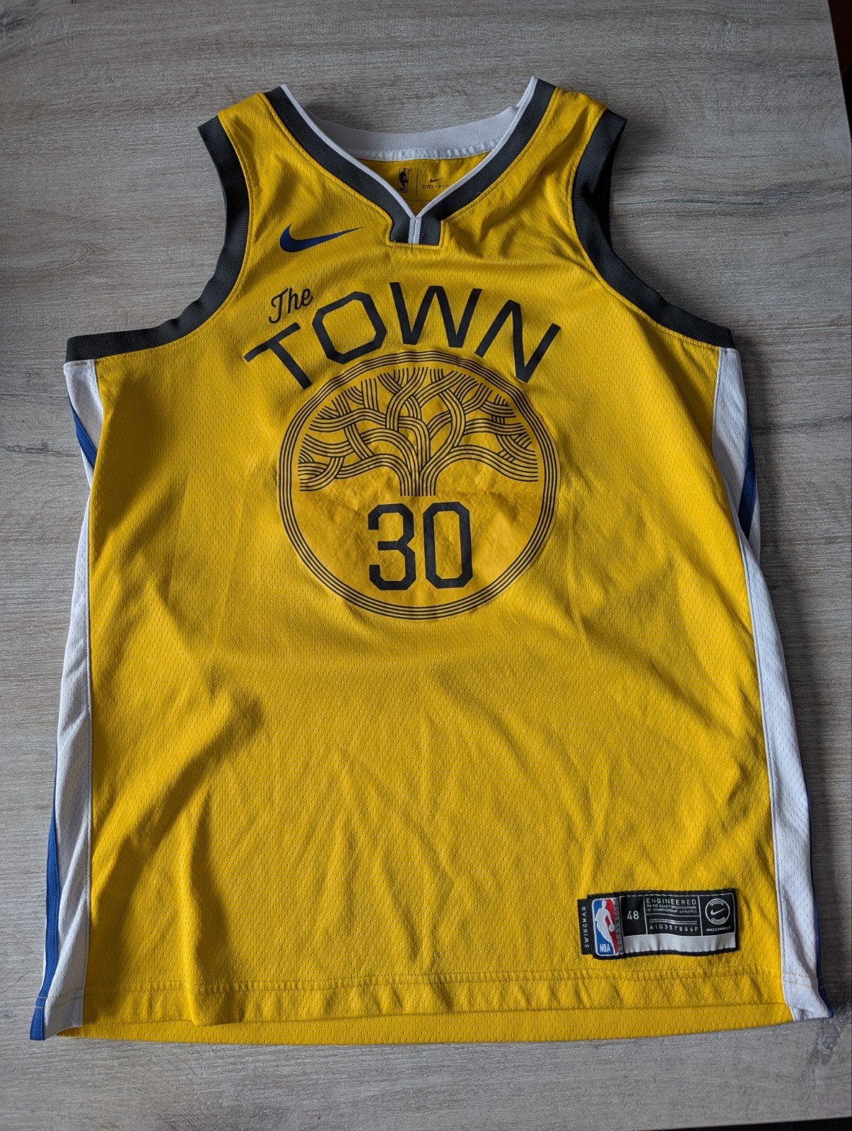 Stephen Curry NBA Swingman Jersey: The Town - Maat L, Maat 52/54 (L), Geel, Nike, Ophalen of Verzenden