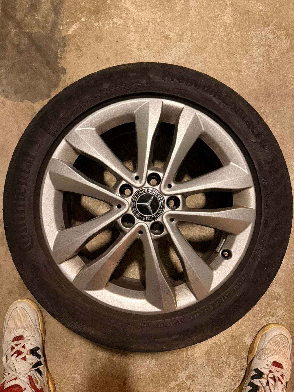 Originele Mercedes velgen 17” C-klasse, Ophalen, 17 inch, Zomerbanden, 225 mm