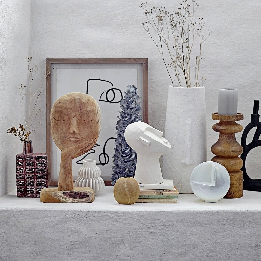Bloomingville Cacia ornament / houten sculptuur 35 cm, Houtsnijwerk, Ophalen of Verzenden, 20 - 50 cm, Hout