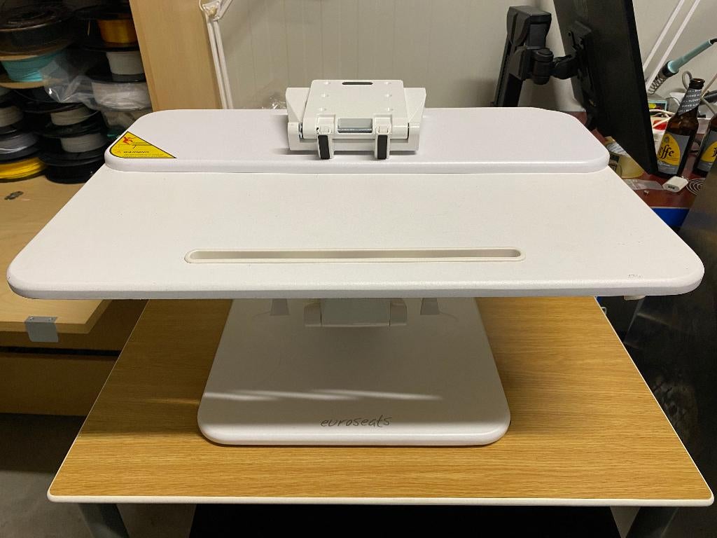 Euroseats Zit-sta module verstelbare laptop standaard bureau, Computers en Software, Laptopstandaarden, Ophalen, Gebruikt, In diepte verstelbaar