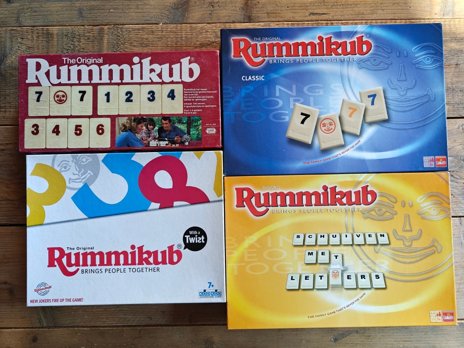 4 X Rummikub., Hobby en Vrije tijd, Ophalen of Verzenden, Goliath., Goliath., Goliath.