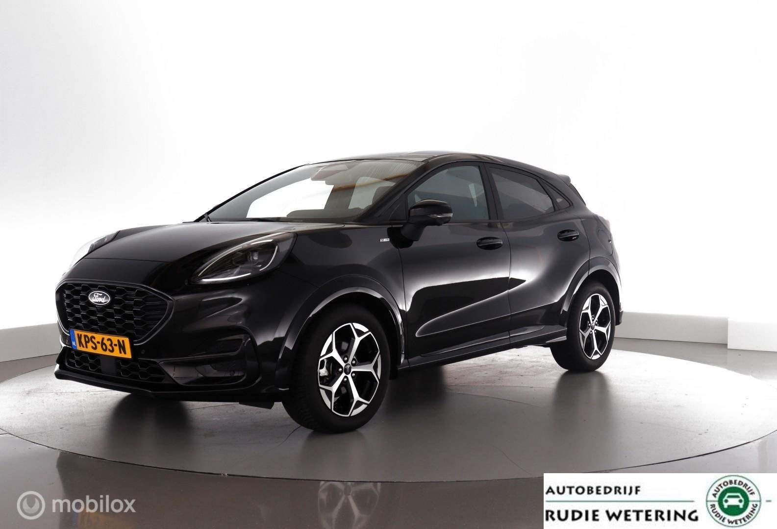 Ford Puma 1.0 EcoB. 155pk Hybrid Automaat ST-Line led|leer|s, Auto's, Ford, Met garantie (alle), Zwart, Leder, Bedrijf