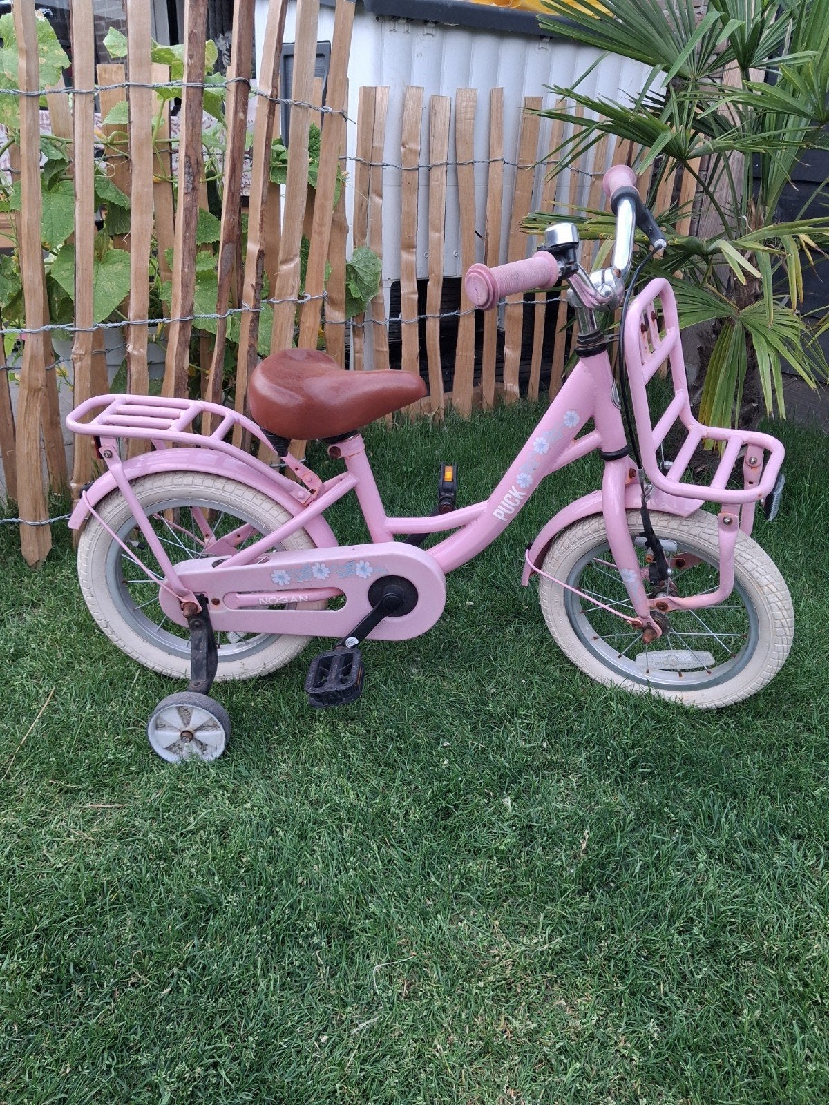 Roze Puky kinderfiets met zijwieltjes, Ophalen, Zijwieltjes, Gebruikt, Velgrem