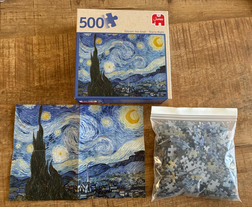 Jumbo Legpuzzel 500 stukjes - Vincent van Gogh Sterrennacht, Ophalen of Verzenden, 500 t/m 1500 stukjes, Zo goed als nieuw, Legpuzzel