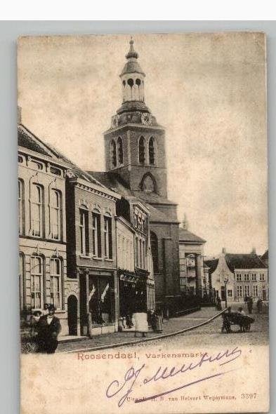 Roosendaal Varkensmarkt st 1902 uitg v.Helvert-Weijermans