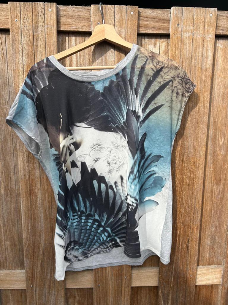 Shirt met print maat L, Kleding | Dames, Overige kleuren, Maat 42/44 (L), Ophalen of Verzenden, Zo goed als nieuw