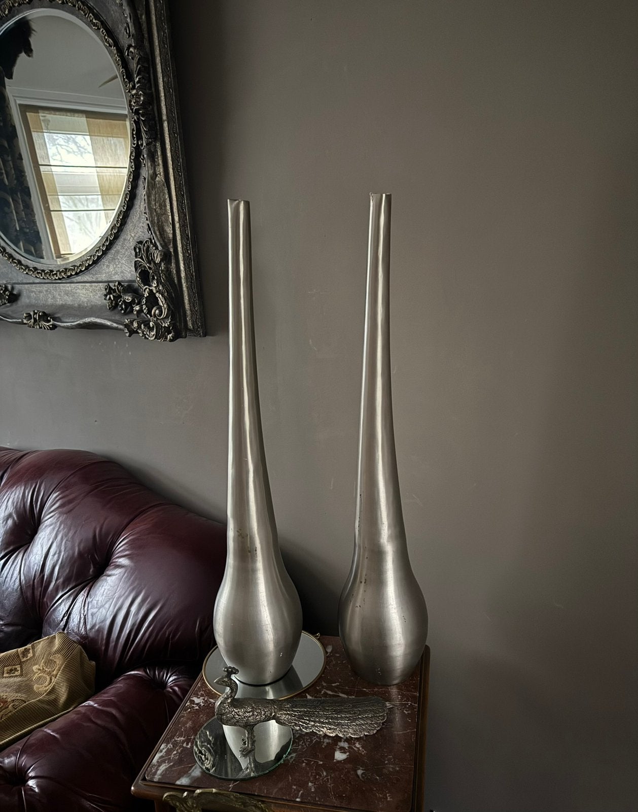 Colmore Design vazen set van 2 Bijzonder mooi Eyecatcher, Ophalen of Verzenden, Gebruikt, Metaal