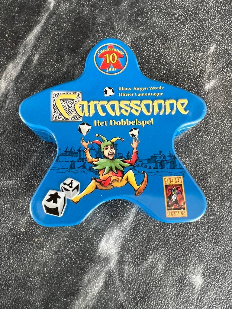 999 games carcassonne 10 jaar dobbelspel nieuw, Ophalen of Verzenden, Zo goed als nieuw