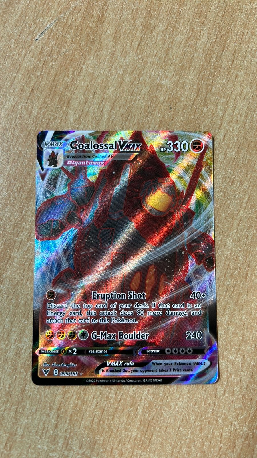 Coalossal VMAX 099/185 Vivid Voltage, Ophalen of Verzenden, Zo goed als nieuw
