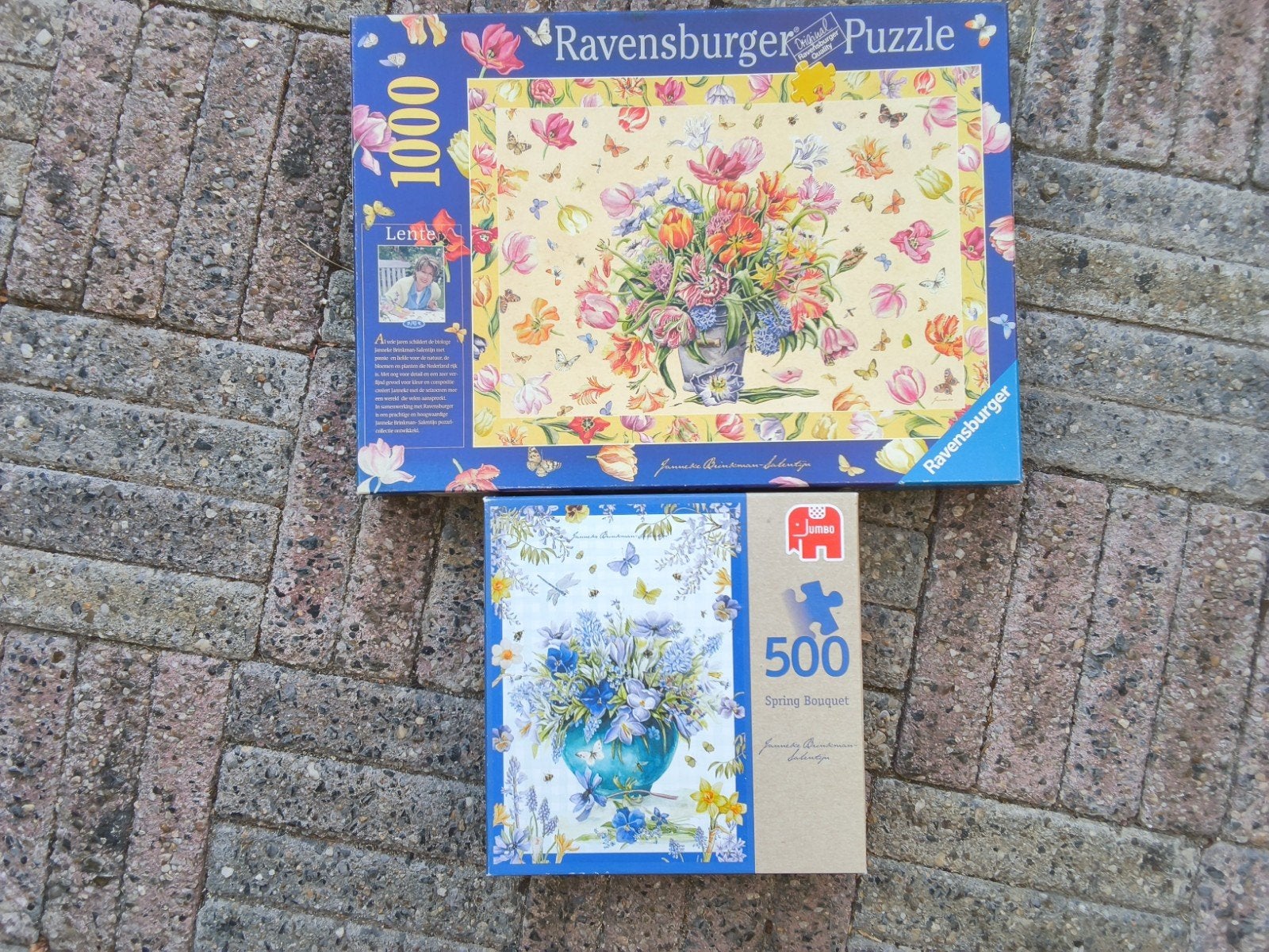 Janneke Brinkman Lente en Spring Bouquet .(samen 10 euro  ), Ophalen of Verzenden, 500 t/m 1500 stukjes, Zo goed als nieuw