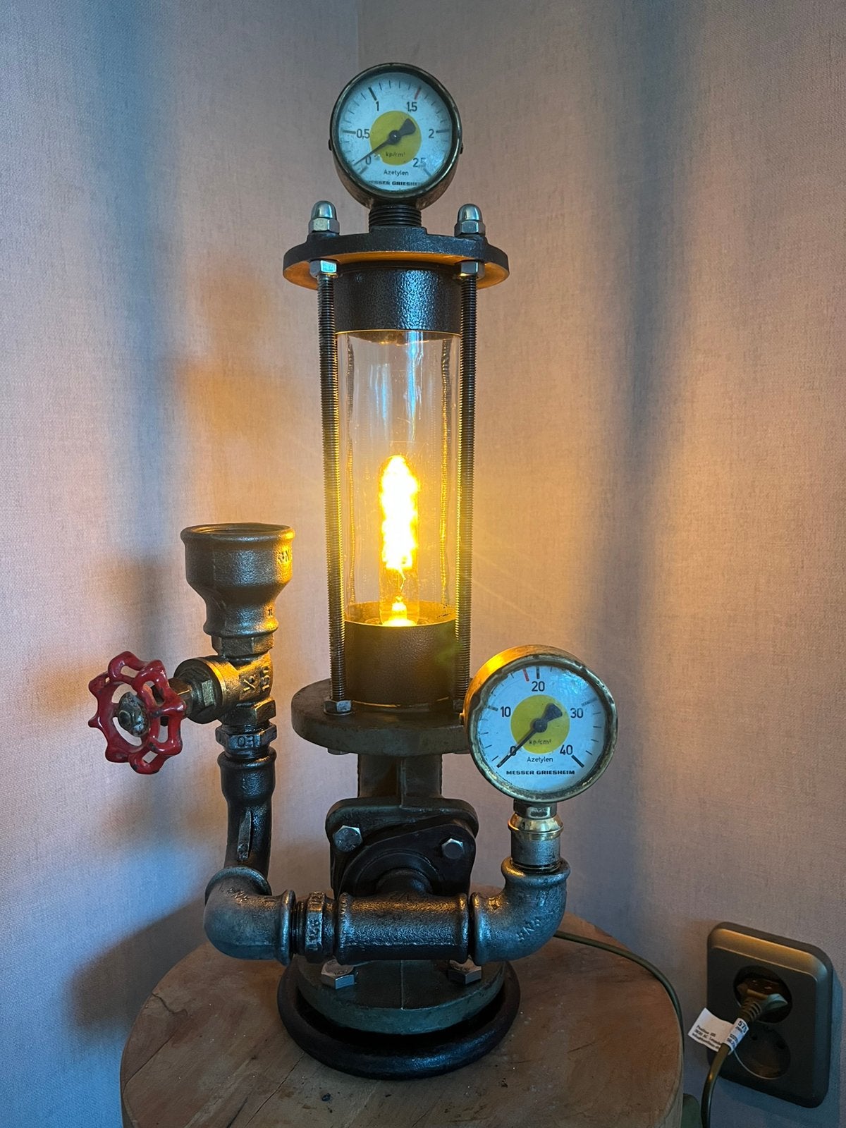 Steampunk lamp, Ophalen of Verzenden