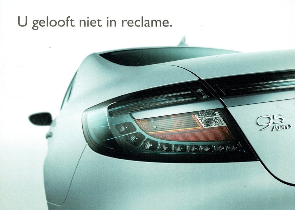 Folder Saab 9-5 (uitnodiging dealerintroductie - ca.2010), Boeken, Verzenden, Gelezen, Overige merken