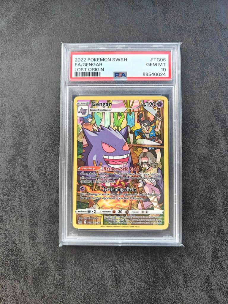 Gengar Lost Origin PSA 10 TG06, Ophalen of Verzenden, Nieuw, Losse kaart, Foil