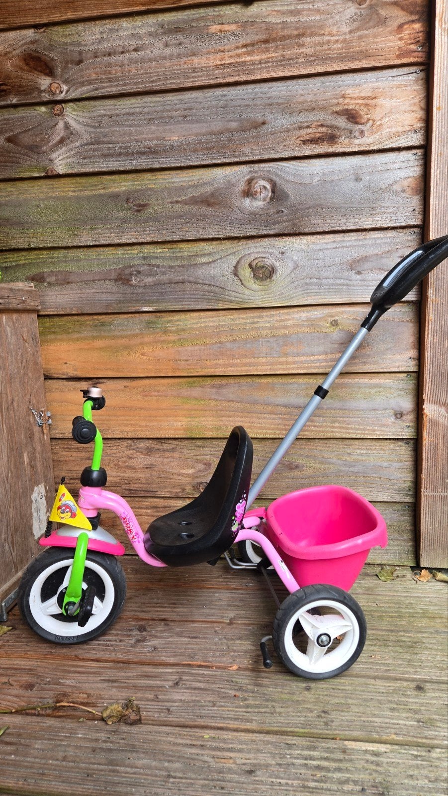 Puky driewieler roze, Fietsen en Brommers, Ophalen, Zo goed als nieuw, Puky, Duwstang