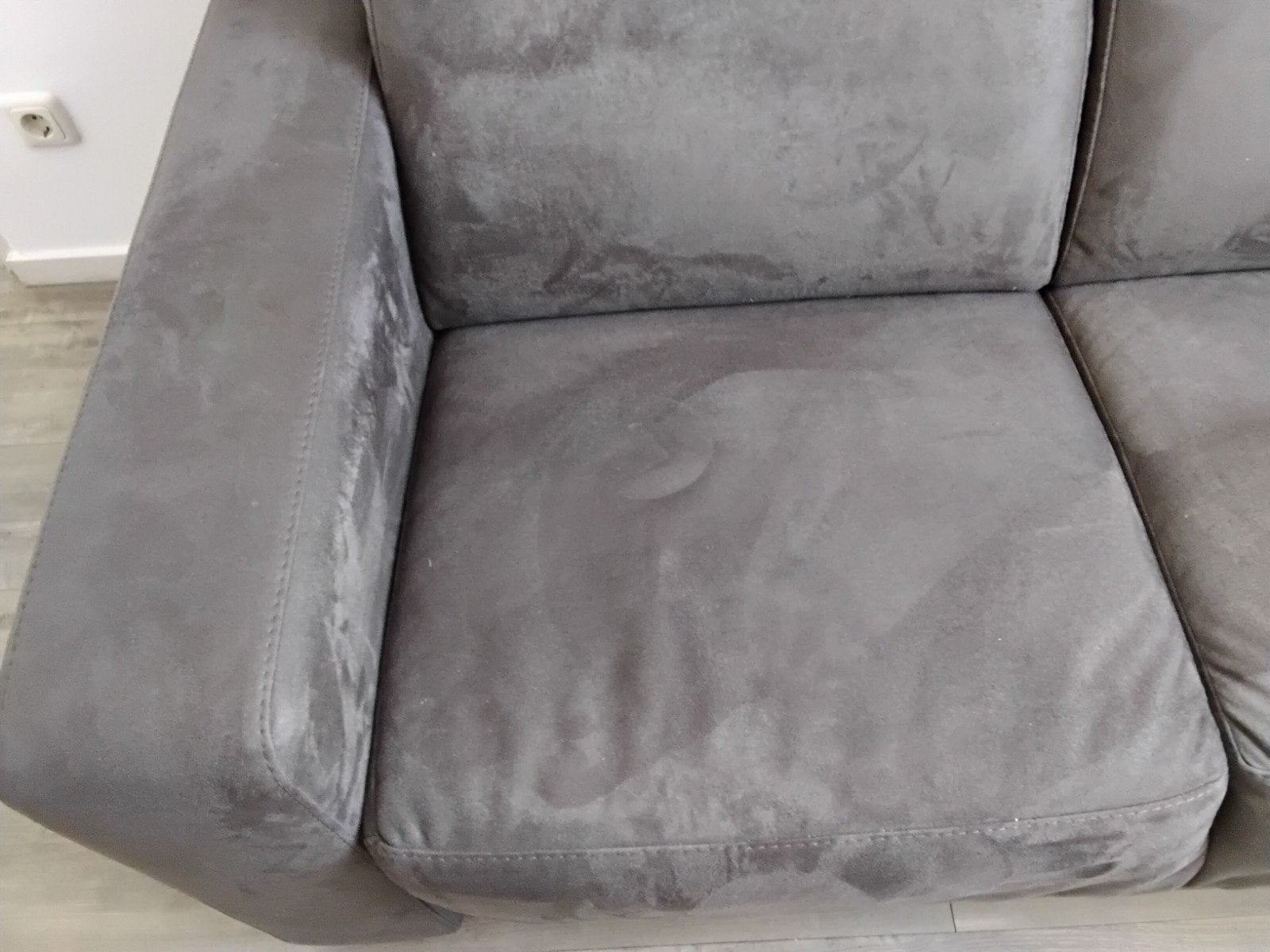 Comfortabele grijs/bruine tweezitsbank - Gebruikt, Ophalen, Gebruikt, 150 tot 200 cm, Tweepersoons