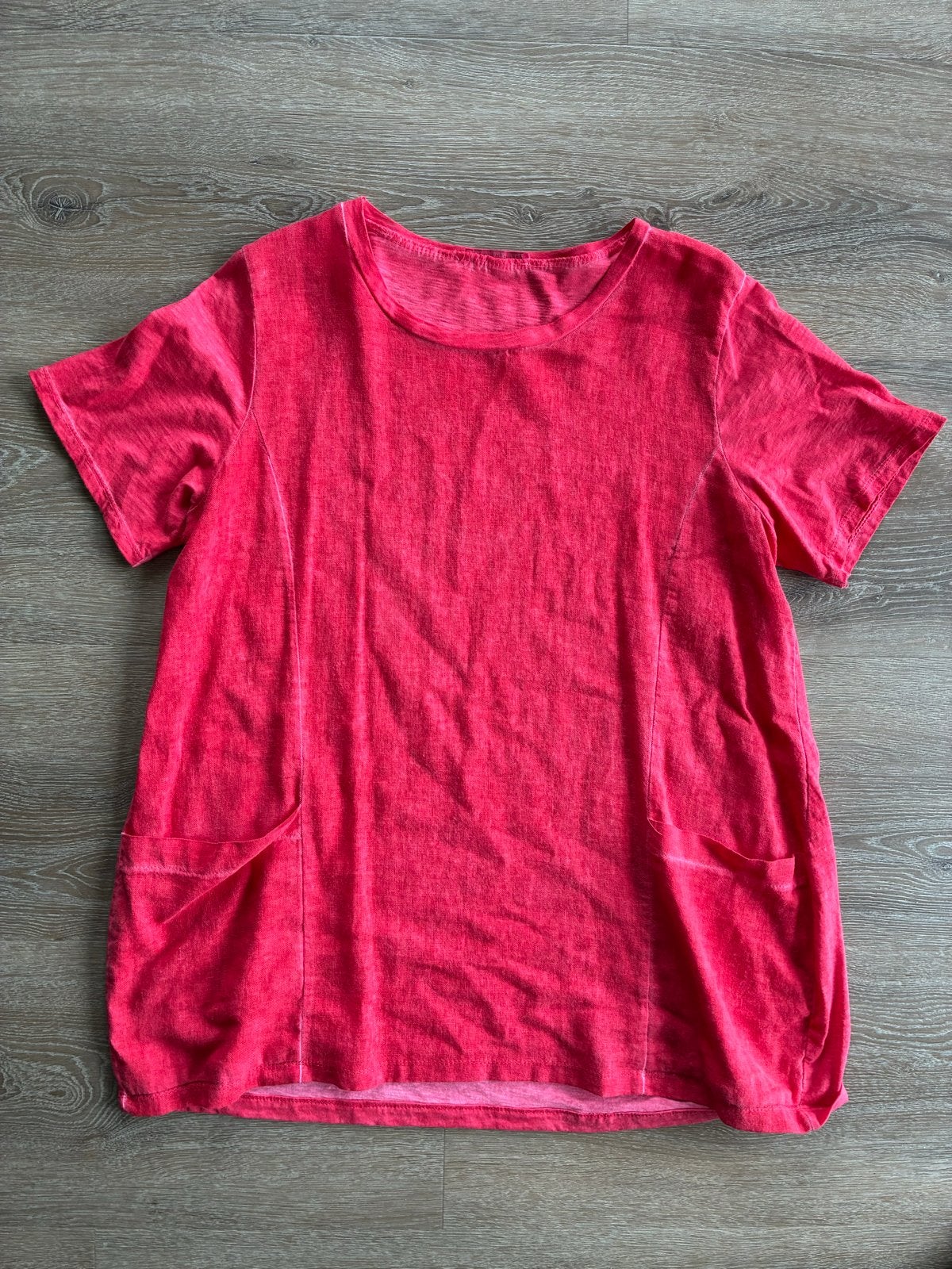 Comfortabel rood dames T-shirt met korte mouwen - Maat XXL, Maat 46/48 (XL) of groter, Ophalen of Verzenden, Korte mouw, Gedragen