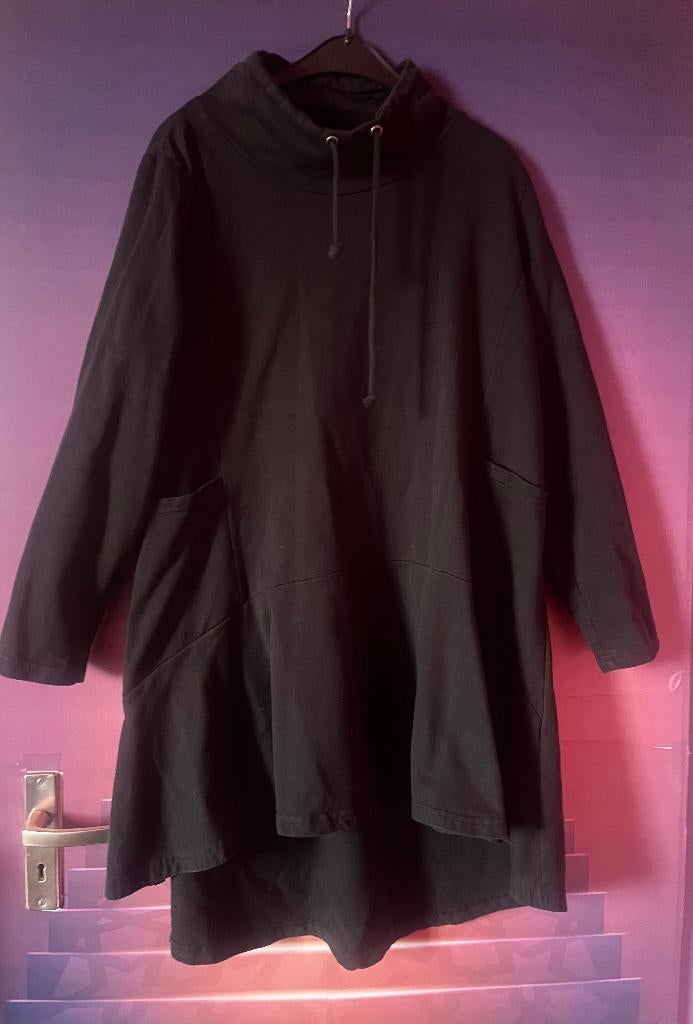 Nieuwe asymmetrische hoodie van Ulla Popken 46/48 nu 39,99€, Zwart, Maat 46/48 (XL) of groter, Nieuw, Ulla Popken