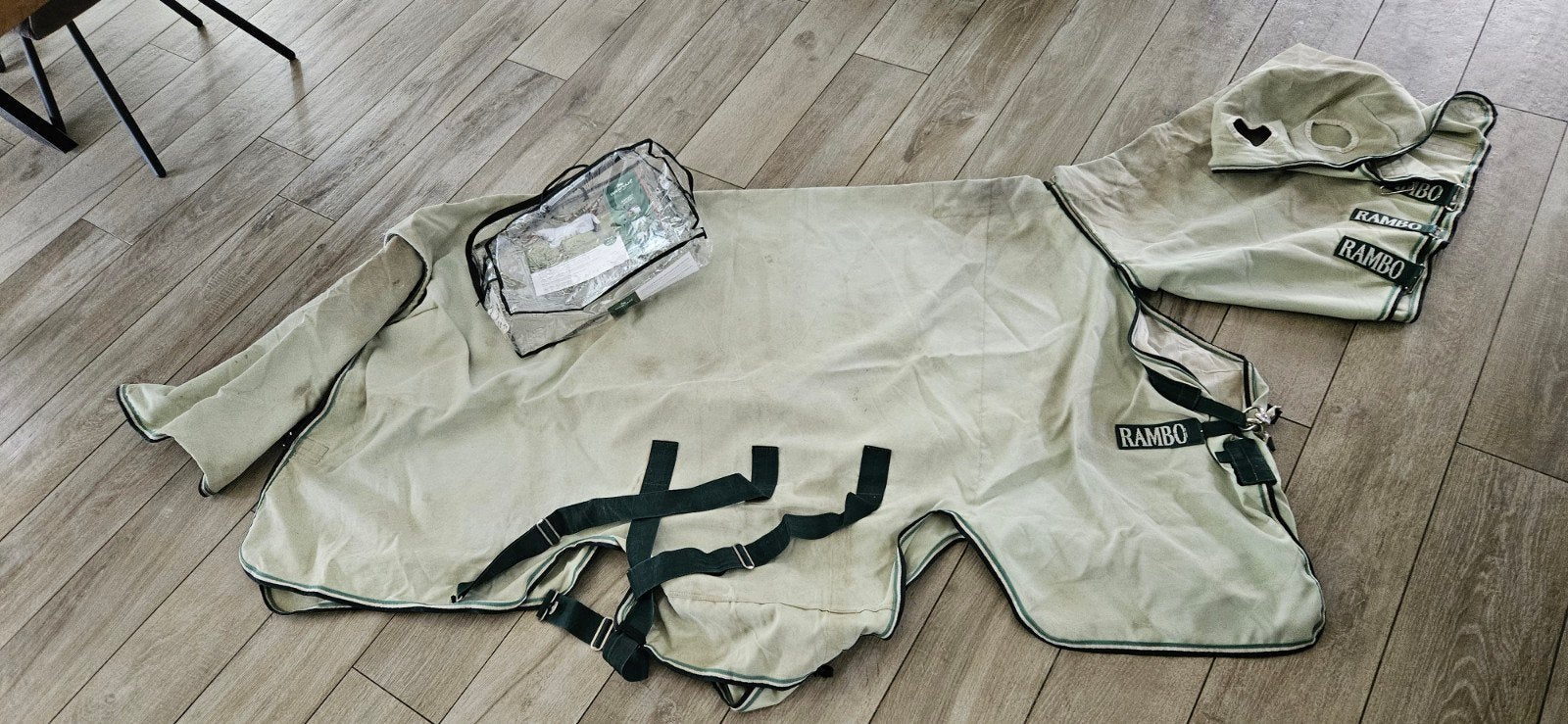 Horseware Rambo Hoody vliegendeken 6'3 140/190, Dieren en Toebehoren, Full (L), Gebruikt, Ophalen of Verzenden, Eczeemdeken