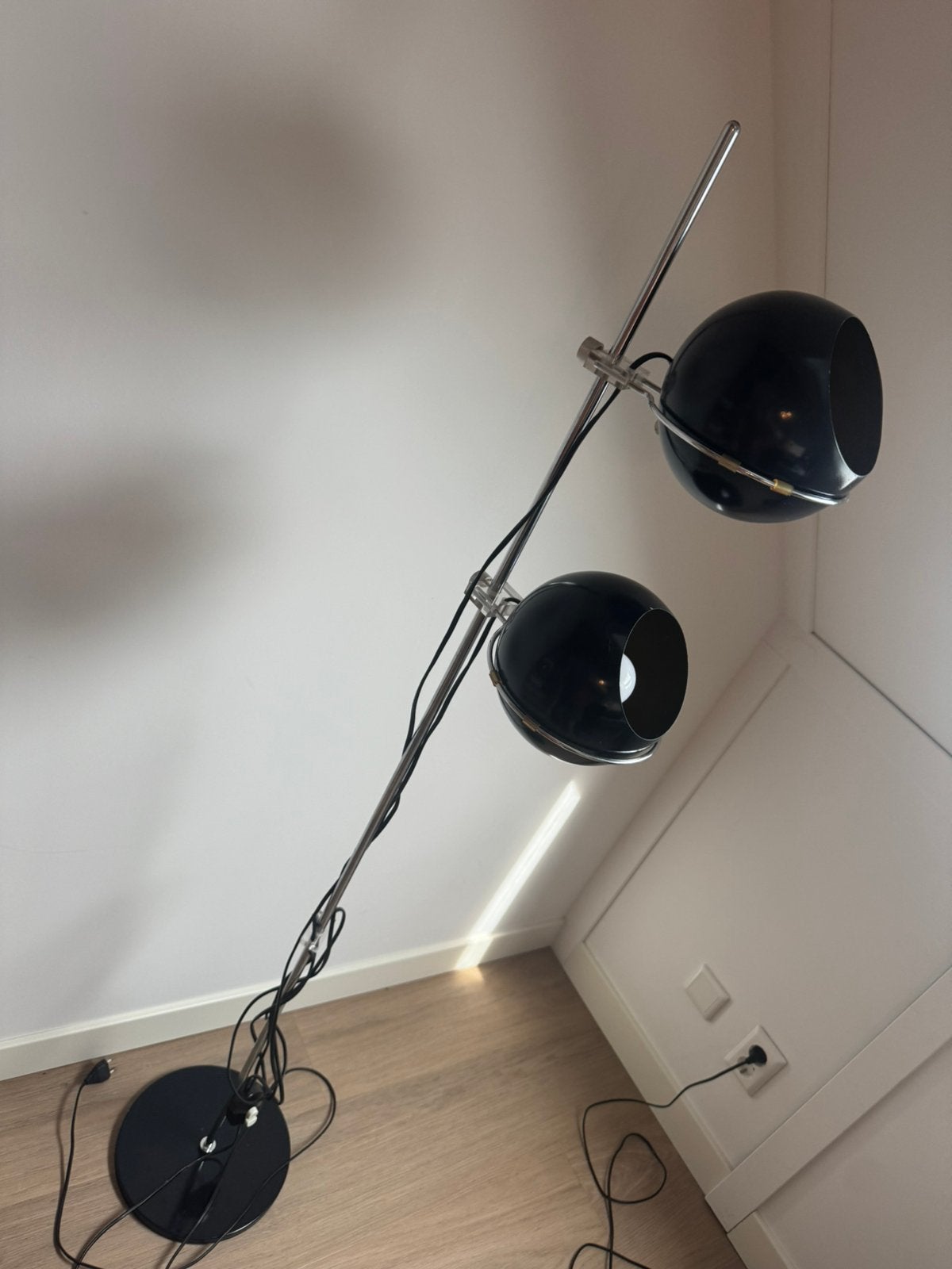 Staande bollamp eyeball, Ophalen, Zo goed als nieuw, Metaal, 150 tot 200 cm