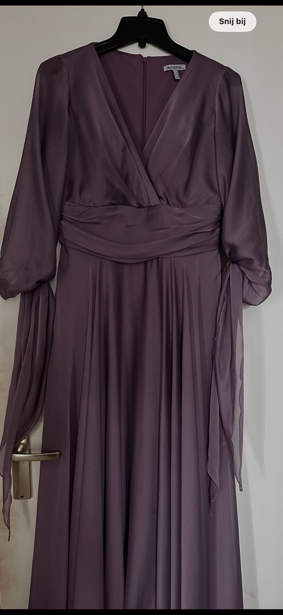 Lila Chiffon Galajurk - Elegant & Glanzend, Ophalen of Verzenden, Zo goed als nieuw, Paars, Galajurk