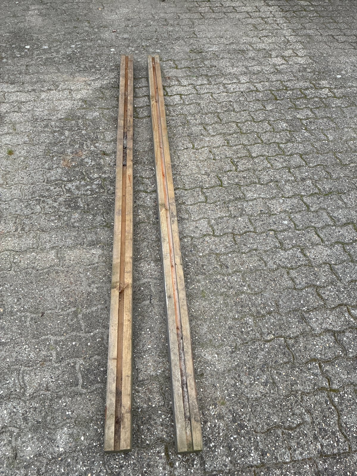 Gebruikte houten balken - Vuren, geïmpregneerd, Gebruikt, Balk, Vuren, Ophalen