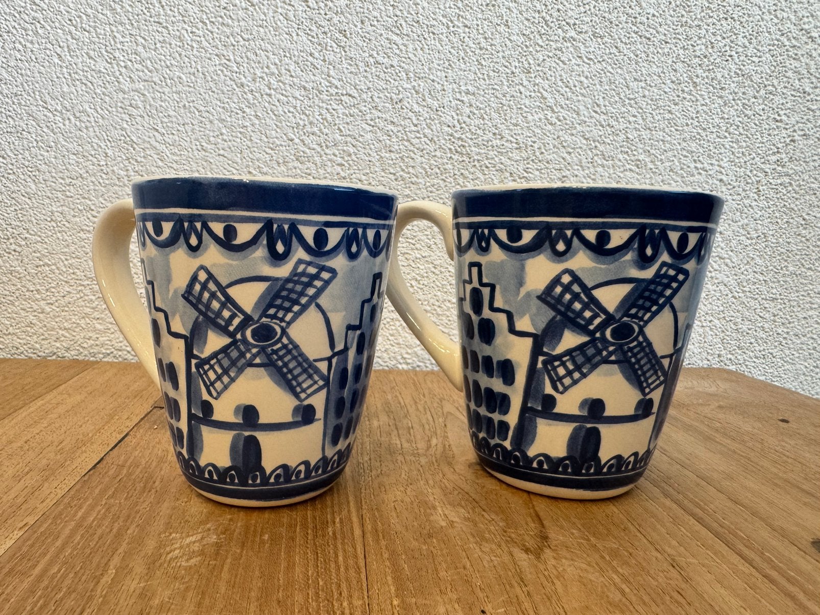 Blond Amsterdam | 2x Beker molen (oud) | Delfts blauw, Ophalen, Zo goed als nieuw, Aardewerk, Kop(pen) en/of Schotel(s)