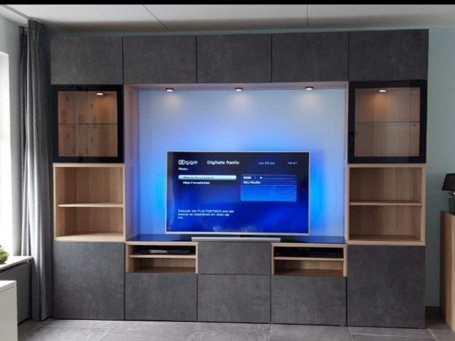 besta ikea tv meubel - wandkast, Ophalen, Zo goed als nieuw, Wit, Enkelwandige keuken