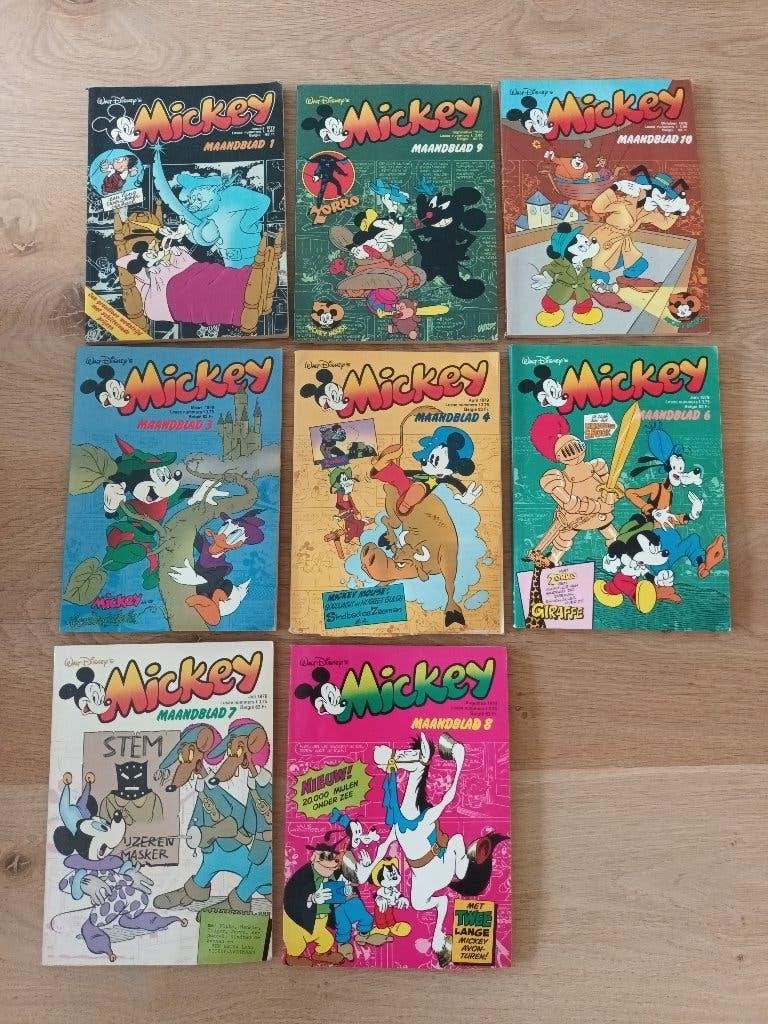 Mickey maandblad 8x 1978 1979 Walt Disney Mouse, Meerdere stripboeken, Ophalen of Verzenden, Gelezen, Mickey Mouse