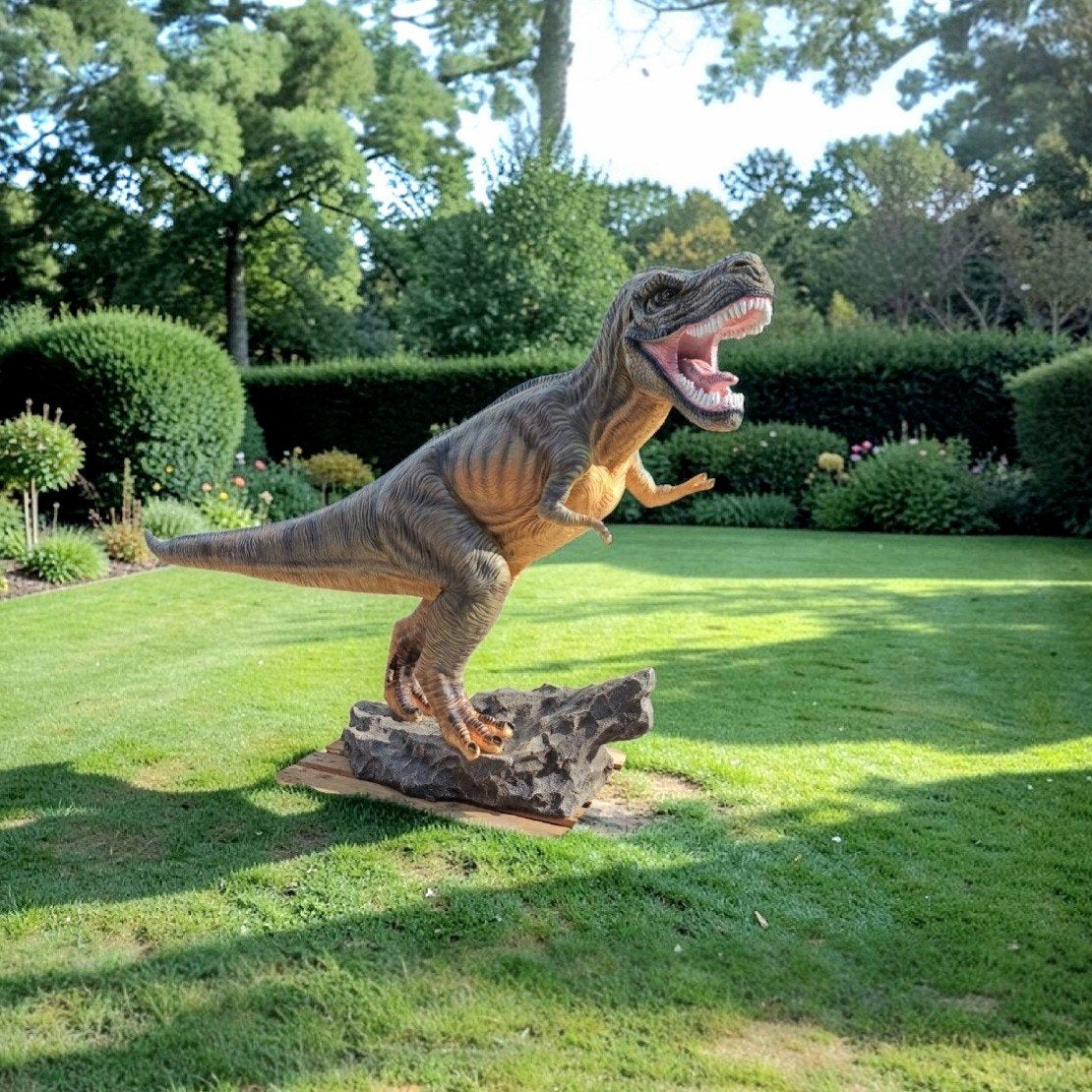 Dino beeld Grote T-Rex beelden Dinosaurus tuinbeeld, Tuin en Terras, Ophalen, Nieuw, Kunststof, Dierenbeeld