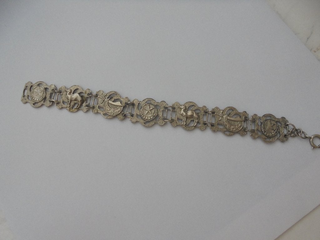 Vintage armband Marokko 1960, Ophalen of Verzenden, Zo goed als nieuw, Zilver, Overige materialen