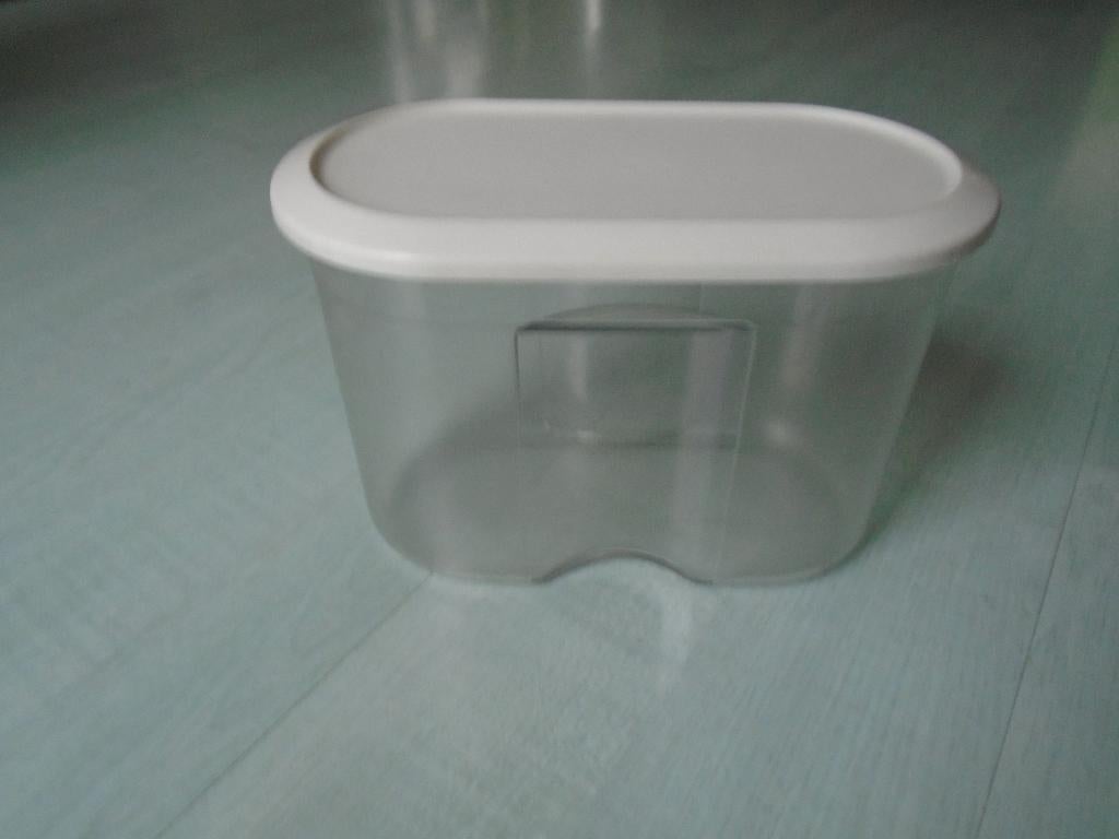 beschuitbus (wit of blauw),  tupperware, Huis en Inrichting, Keuken | Tupperware, Ophalen of Verzenden, Zo goed als nieuw, Blauw