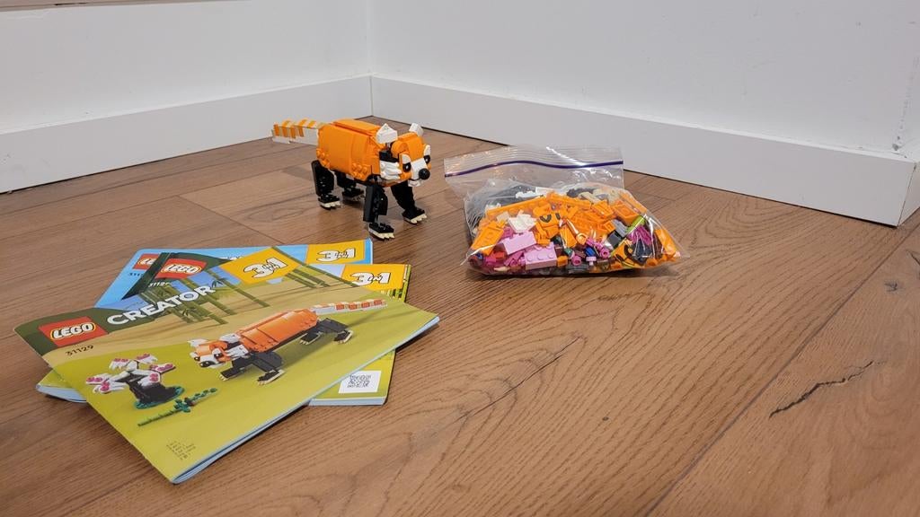 Lego Creator 3 in 1 Grote Tijger 31129, Lego, Ophalen of Verzenden, Zo goed als nieuw, Inclusief instructies