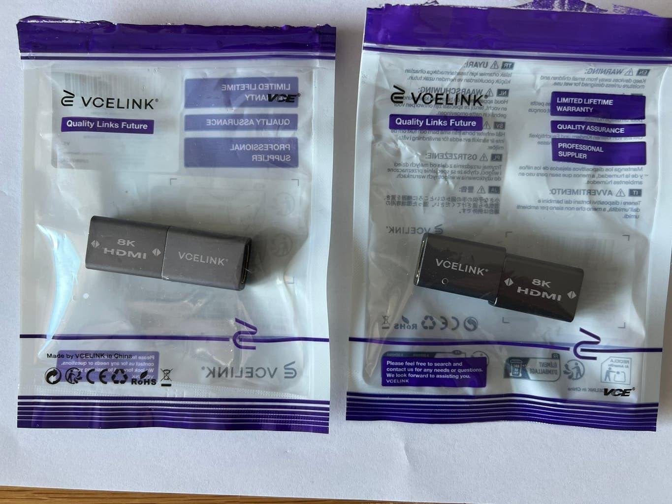 HDMI-Adapter merk VCELINK 8K HDMI-koppeling 50% korting.