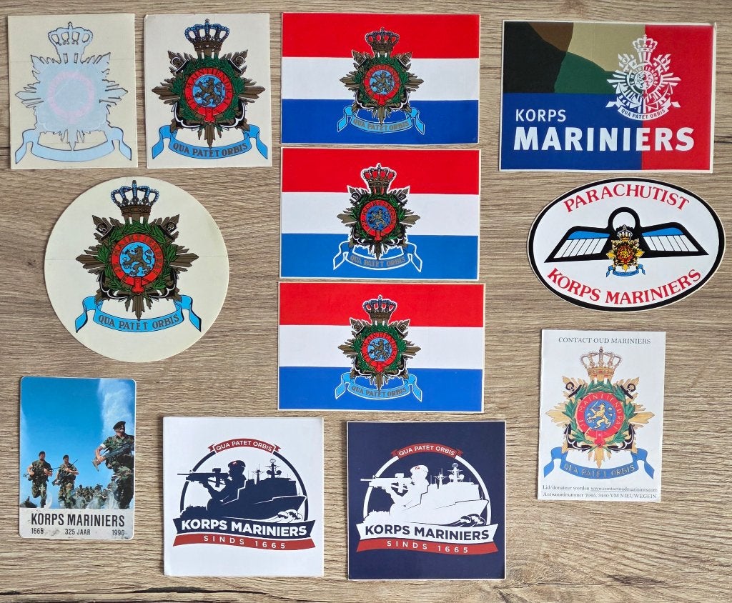 M32- Koninklijke Marine Korps Mariniers stickers, Ophalen of Verzenden, Zo goed als nieuw