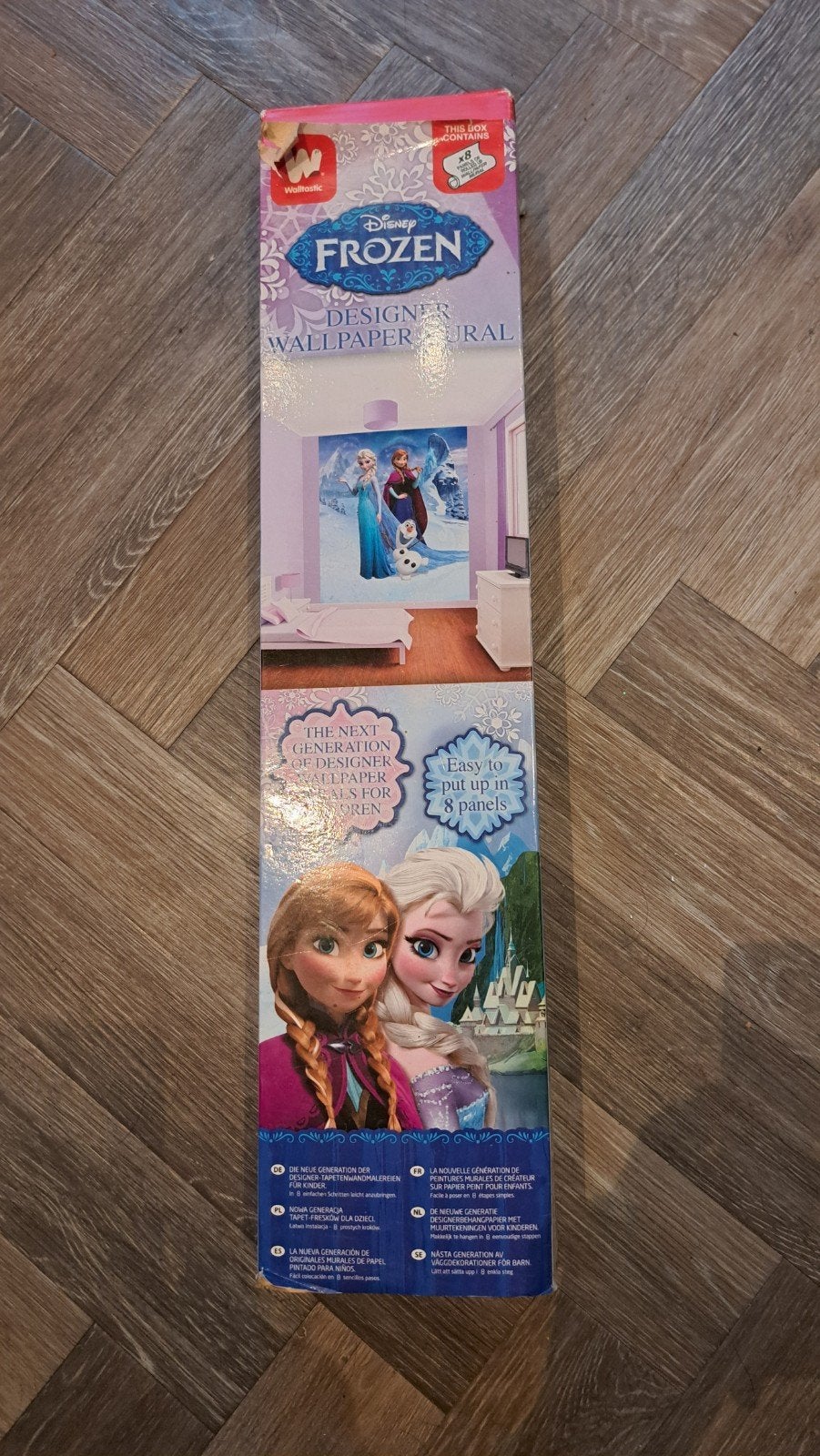 Disney Frozen Fotobehang - Elsa, Anna & Olaf, Huis en Inrichting, Ophalen of Verzenden, Blauw, Walltastic, Fotobehang