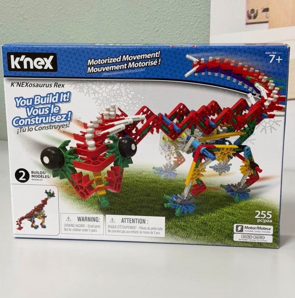 K’NEX K’NEXosaurus Rex bouwset gemotoriseerd knex 255-delig, Kinderen en Baby's, Speelgoed | Bouwstenen, K'nex, Nieuw, Ophalen of Verzenden