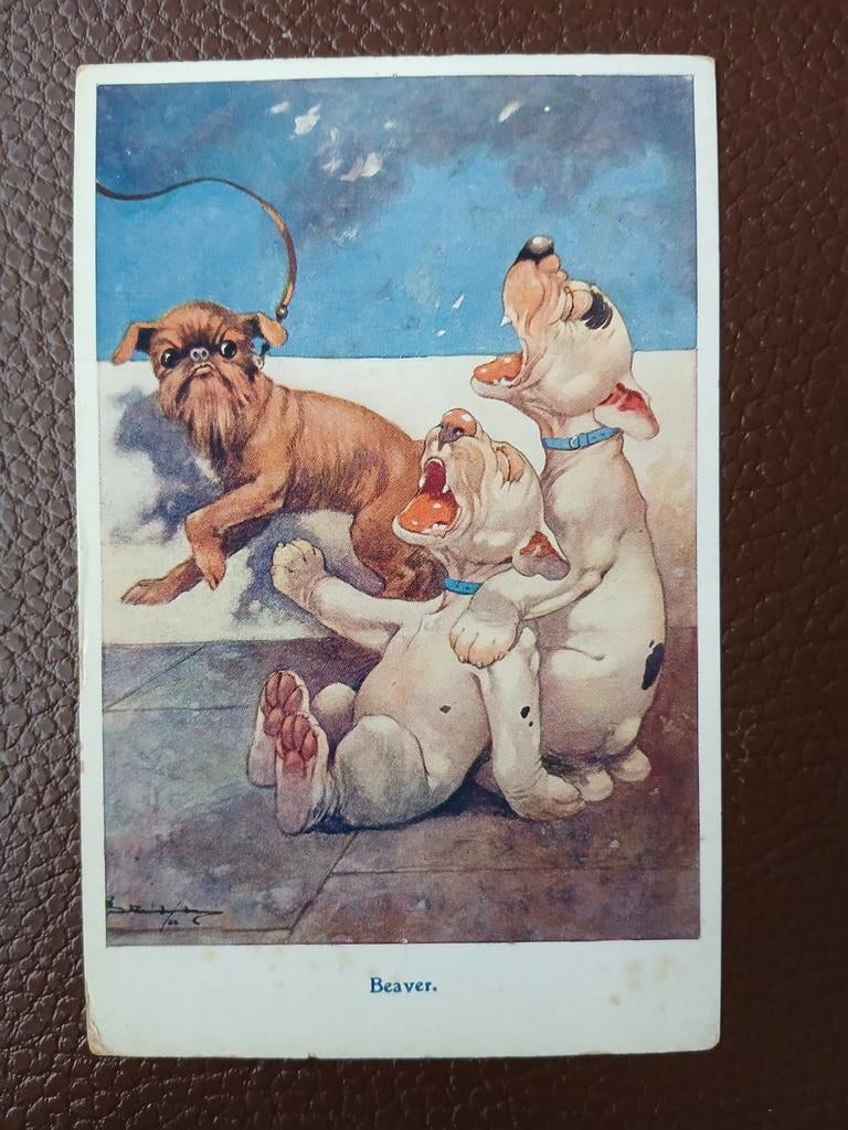 Bonzo the Dog Beaver, vintage kaart., Ophalen of Verzenden, 1960 tot 1980, Ongelopen, Paard