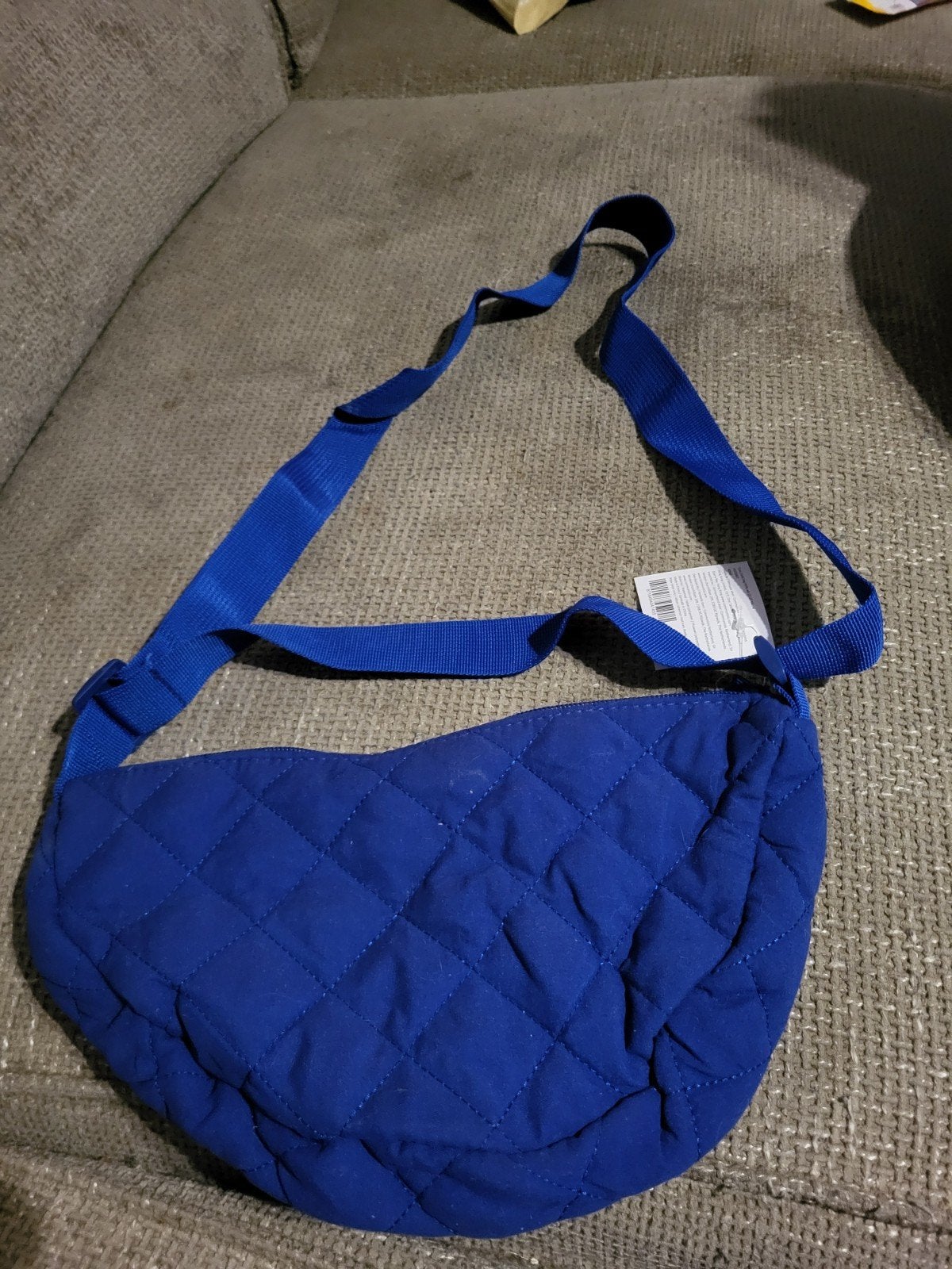 Blauwe gewatteerde cross body tas, Ophalen, Nieuw, Blauw, Schoudertasje