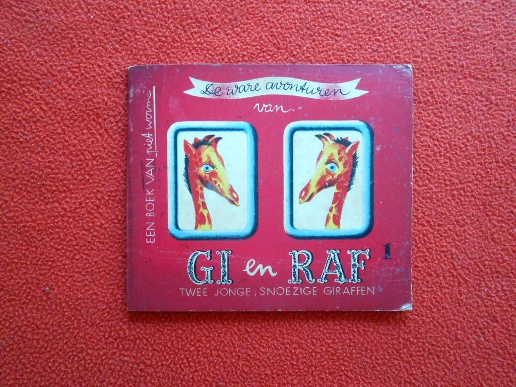 Piet Worm. Gi en Raf: Twee jonge, snoezige giraffen (dl. 1), Boeken, Ophalen of Verzenden, Gelezen, Non-fictie
