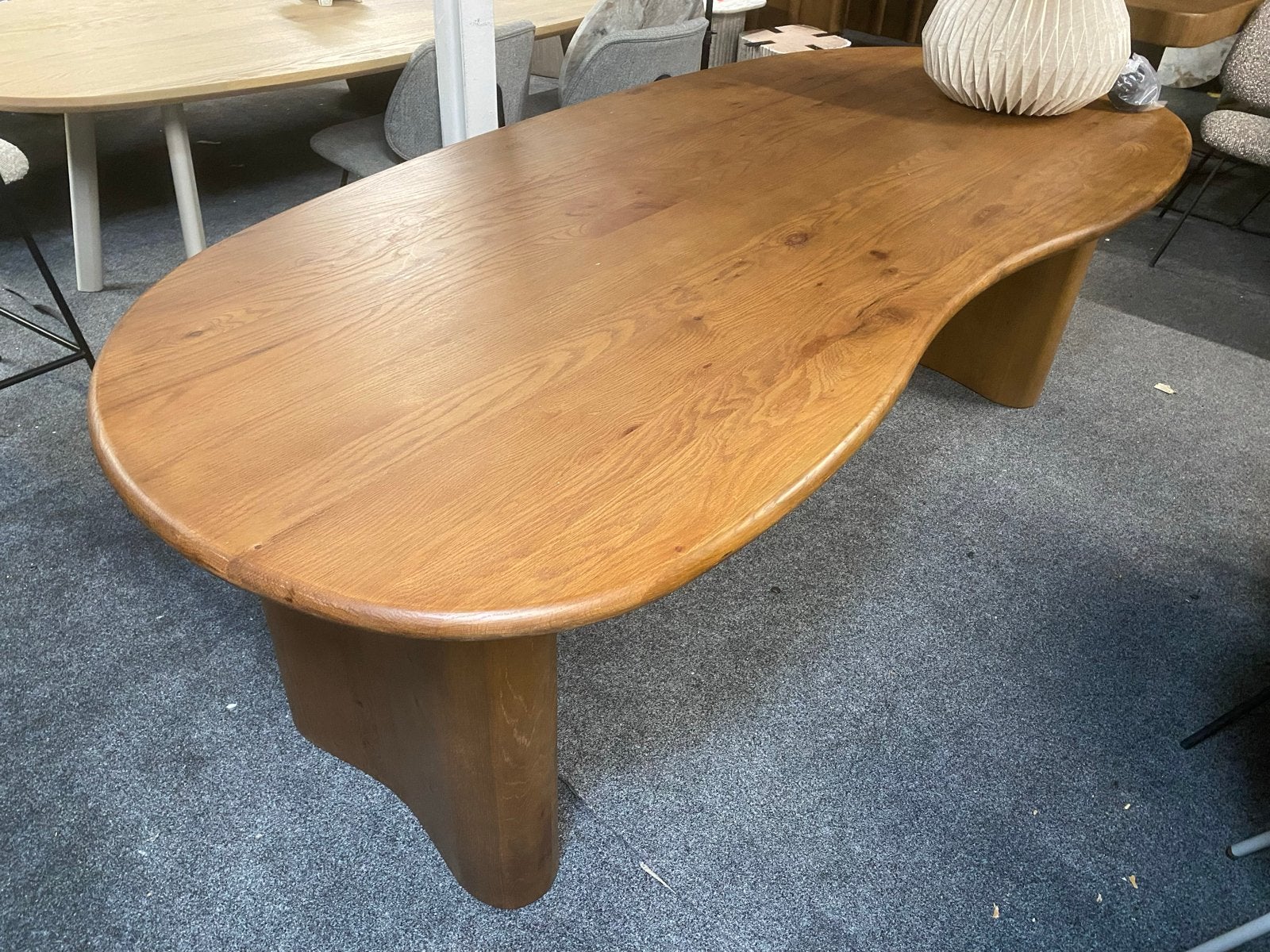 Unieke organische eettafel josh massief eikenhout 250x110, Ophalen, 100 tot 150 cm, Eikenhout, Nieuw