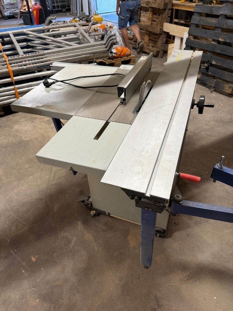 HBM 1600 professionele paneelzaag met roltafel – 2200W, Ophalen, Gebruikt, 1200 watt of meer, 70 mm of meer