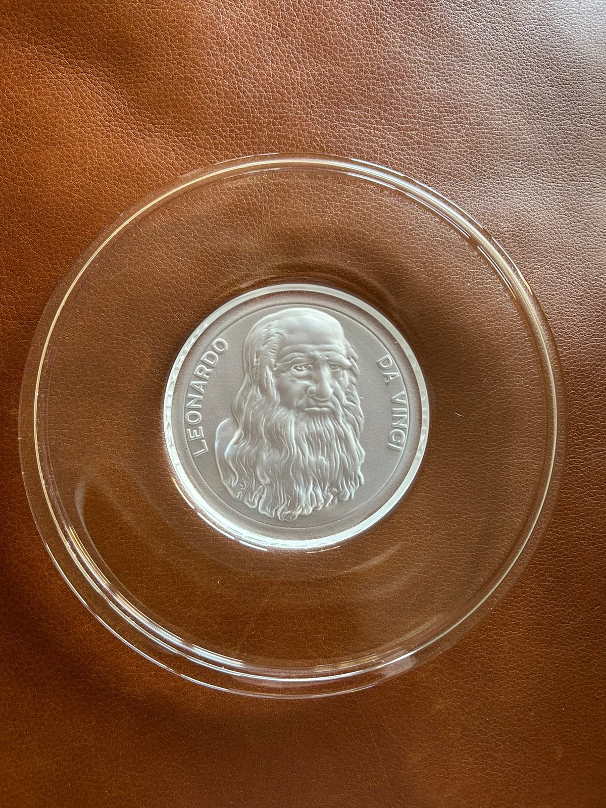 Schaal met afbeelding van Leonardo da Vinci zgan, Ophalen of Verzenden