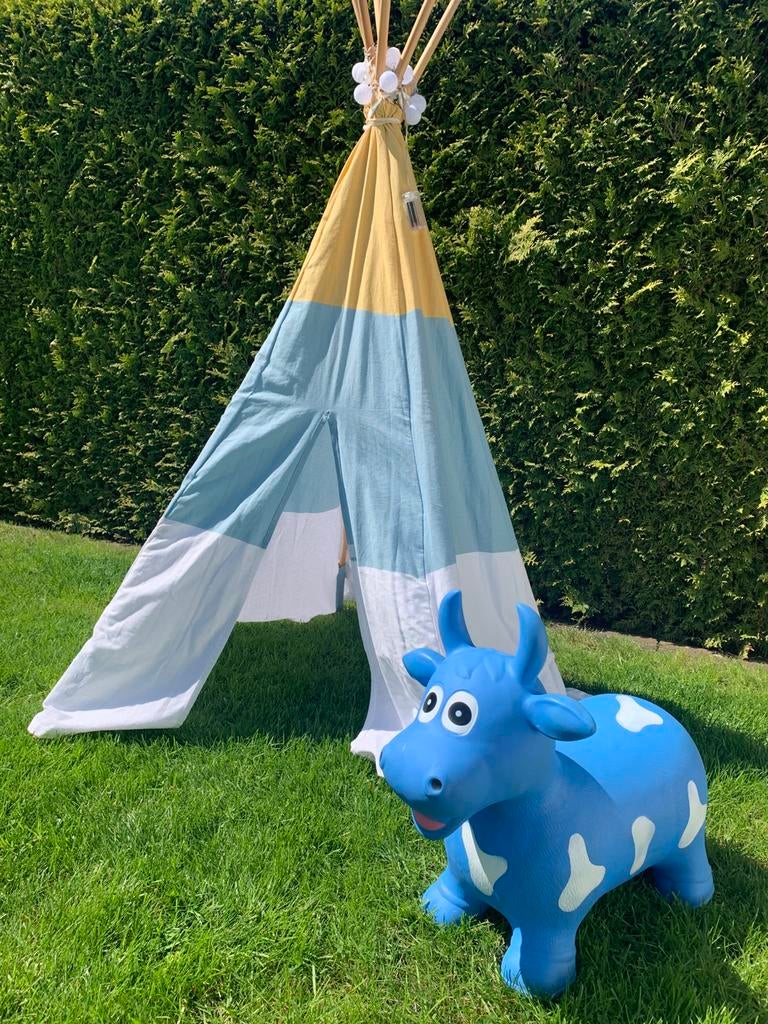 tipi tent speel tent kinderen met jump koe, Ophalen of Verzenden, Zo goed als nieuw, Overige materialen