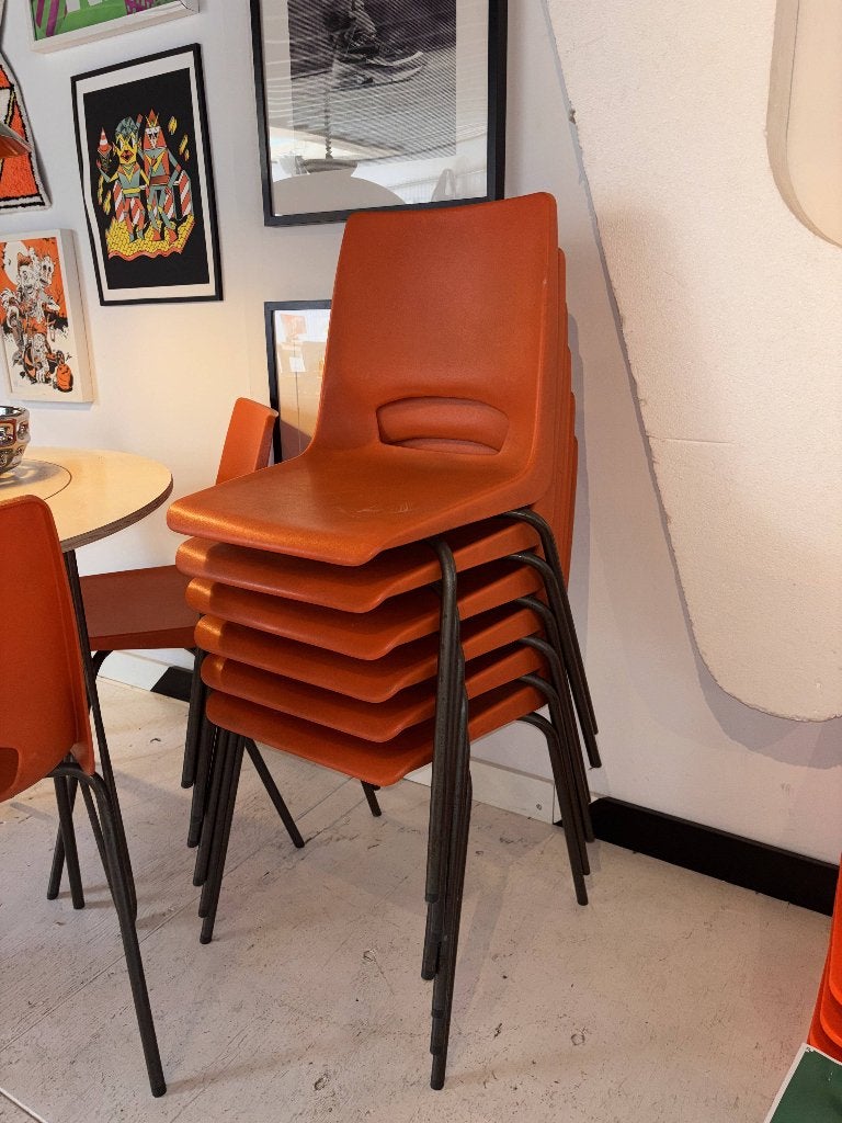 6x Kantine stoel kantinestoel stapelstoel kuipstoel, Huis en Inrichting, Stoelen, Ophalen, Kunststof, Gebruikt, Overige kleuren