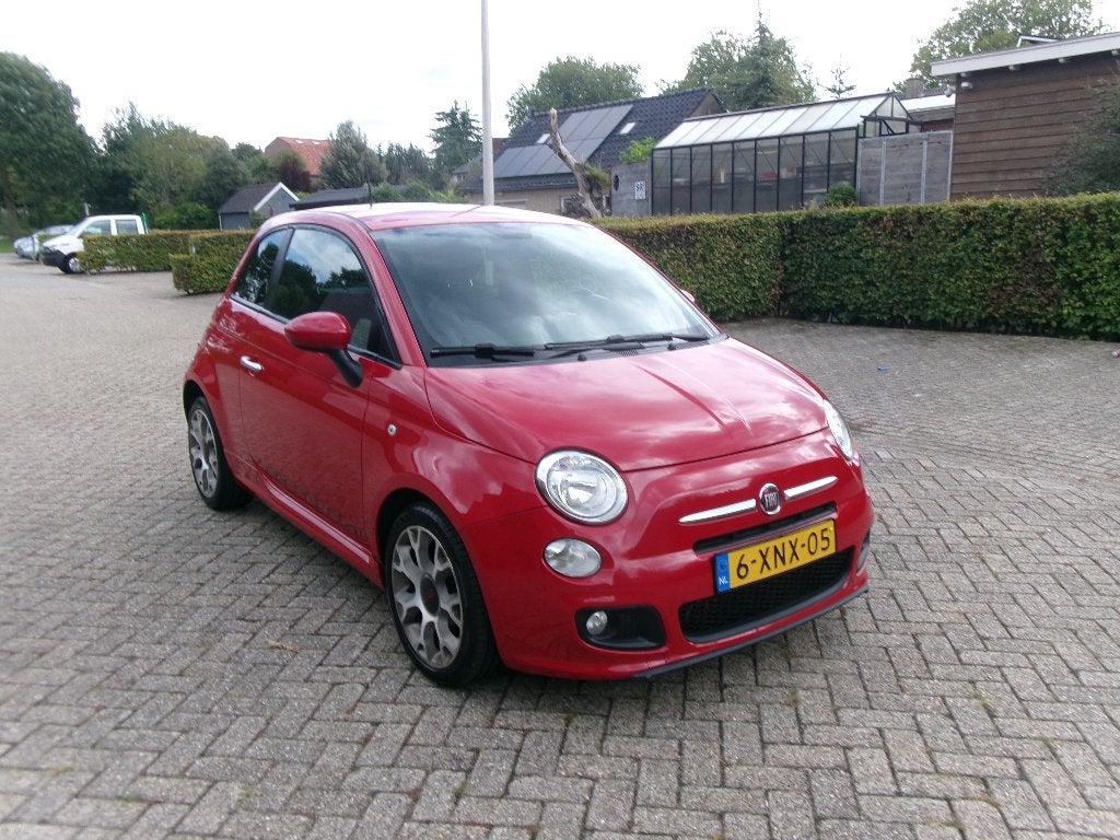 FIAT 500 0.9 80PK TWINAIR TURBO 500S ORG SPORT UITV AUTOMAAT, Leder en Stof, Origineel Nederlands, 26 km/l, Particulier
