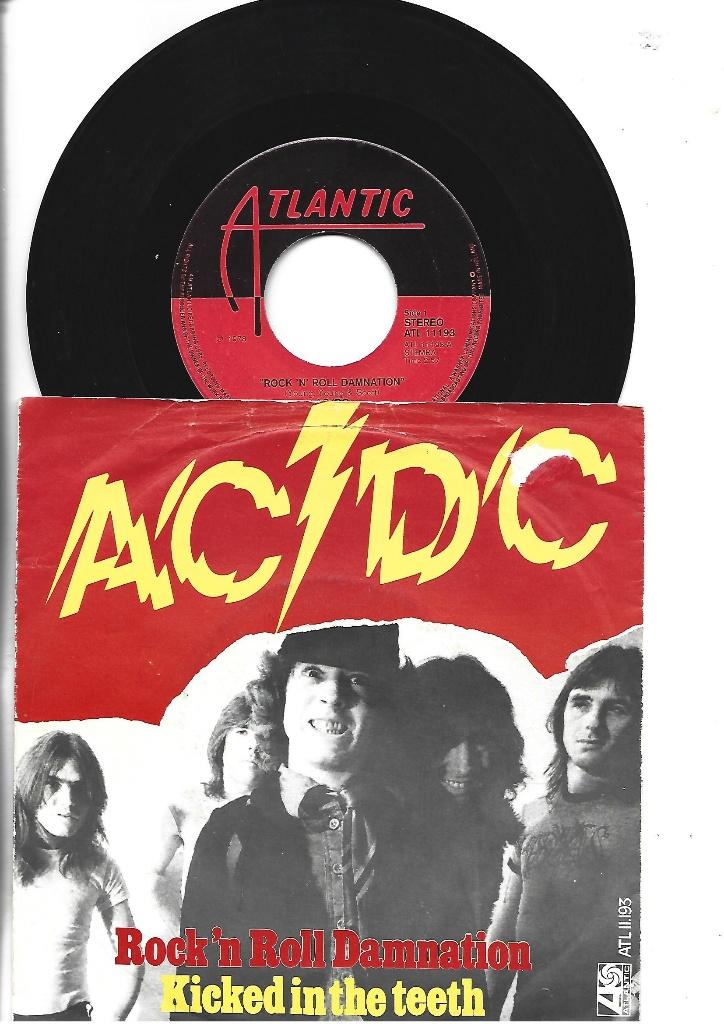 AC/DC SINGLE 7" ROCK N ROLL DAMNATION - 1978, Cd's en Dvd's, Vinyl Singles, 7 inch, Single, Ophalen of Verzenden, Pop